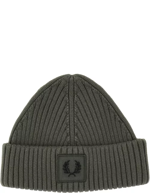 fred perry beanie hat with logo