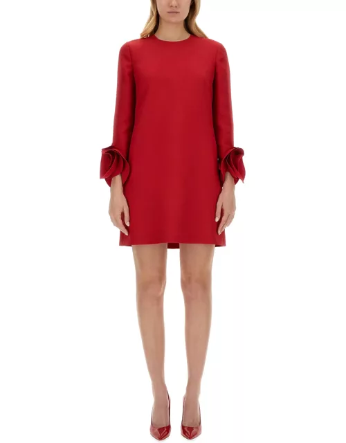 valentino crepe couture short dres