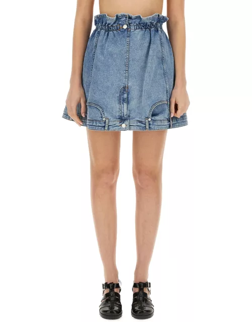 moschino jeans mini full skirt