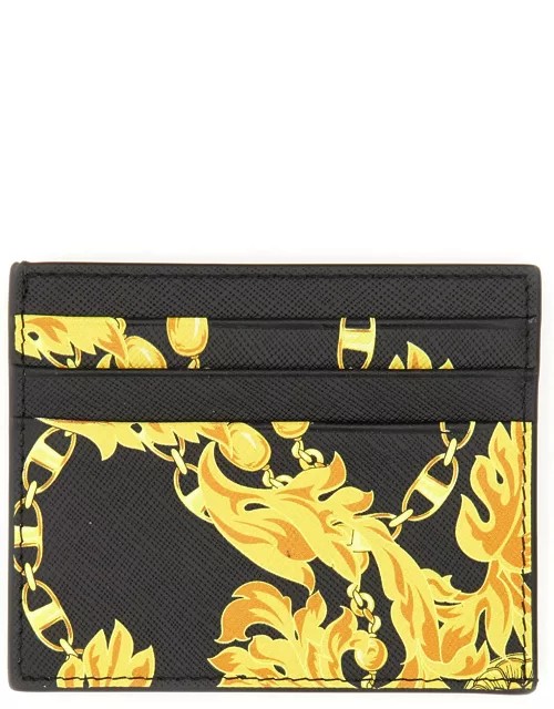 versace jeans couture leather card holder