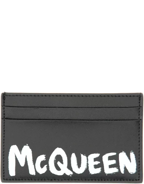 alexander mcqueen leather card holder