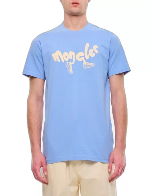 Moncler Ss Cotton T-shirt Sky blue
