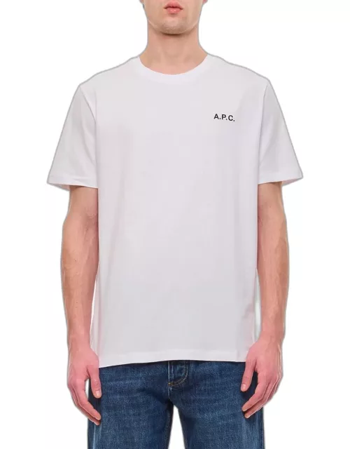 A.P.C. Wave Small Logo Cotton T-shirt White