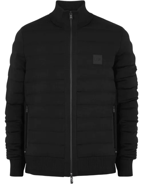 Boss Paranolo Quilted Knitted Jacket - Black - 48 (UK38 / M)