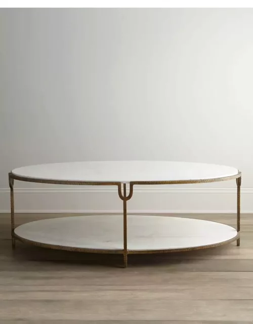 Olivia Marble-Top Coffee Table