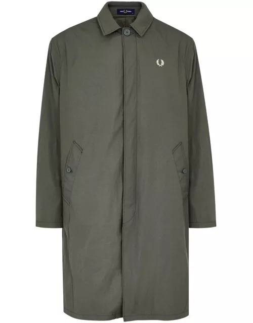 Fred Perry Layered Gilet and Crinkled Shell Jacket - Khaki