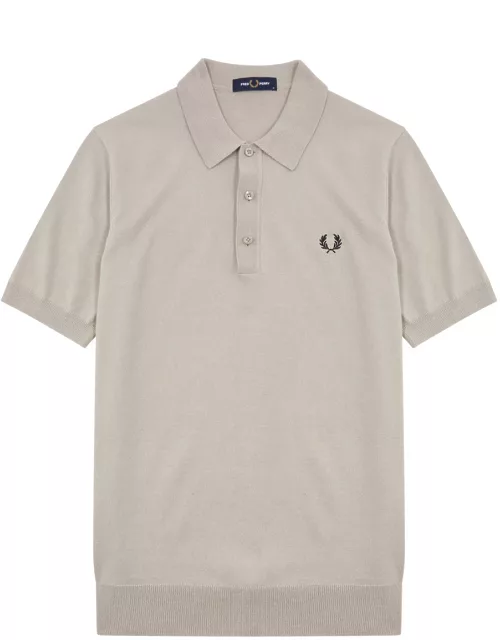 Fred Perry Logo Wool-blend Polo Shirt - Beige
