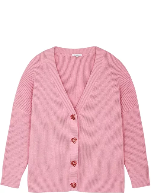 Olivia Rubin Billie Knitted Cardigan - Pink - L (UK14 / L)