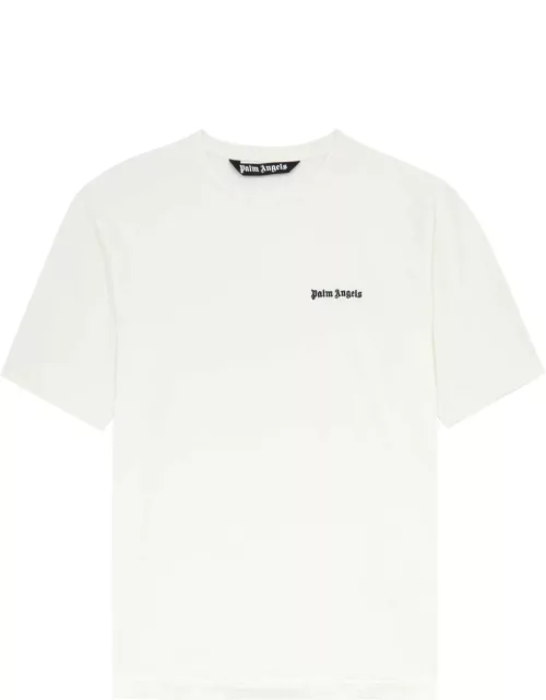 Palm Angels Logo-print Cotton T-shirt - Off White