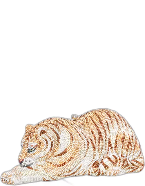 Wildcat Golden Cub Crystal Clutch Bag