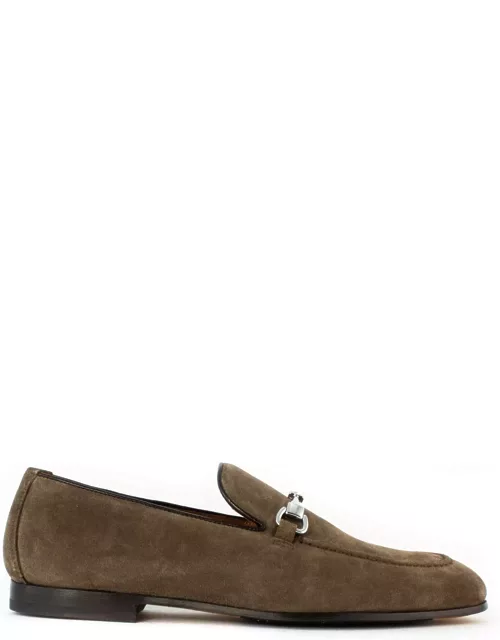 Doucal's Brown Suede Leather Loafer