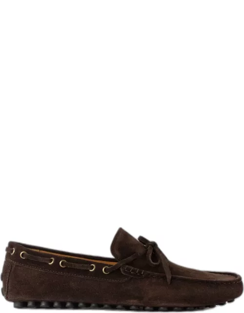 Doucal's Brown Suede Driver Loafer