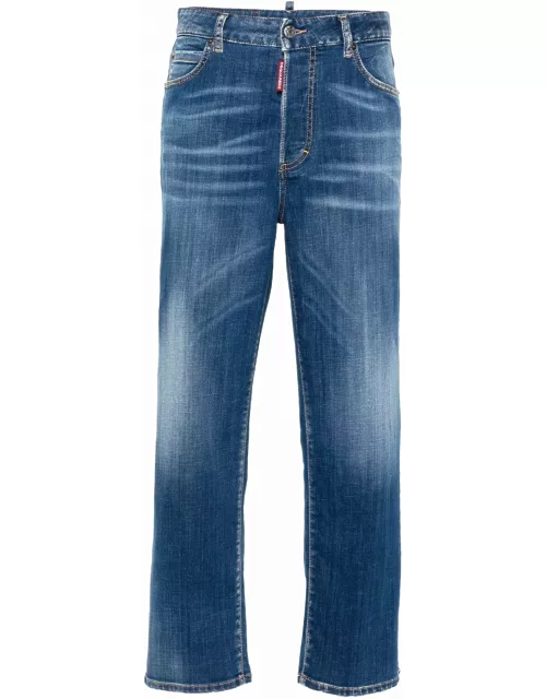 Dsquared2 Blue Stretch-cotton Denim Jean
