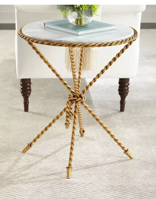 Tazio Marble-Top Side Table