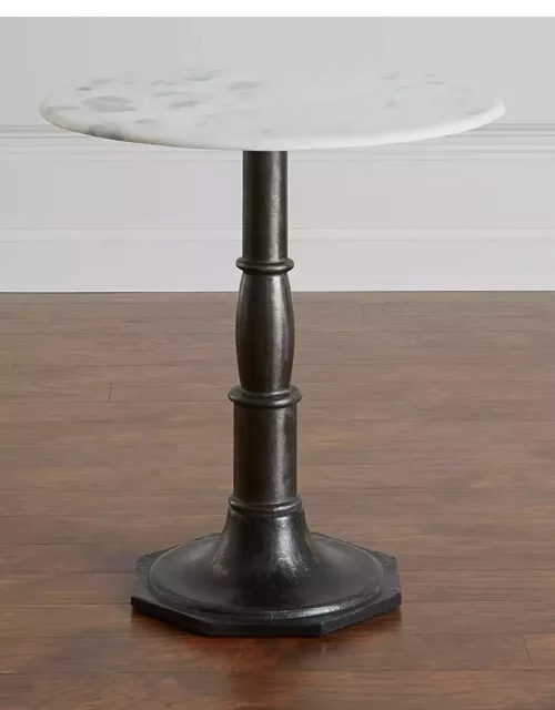 Zenda Marble-Top Side Table