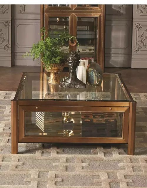 Apothecary Glass Top Coffee Table