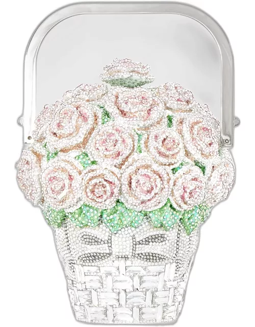 Basket of Roses Blush Bouquet Top-Handle Bag