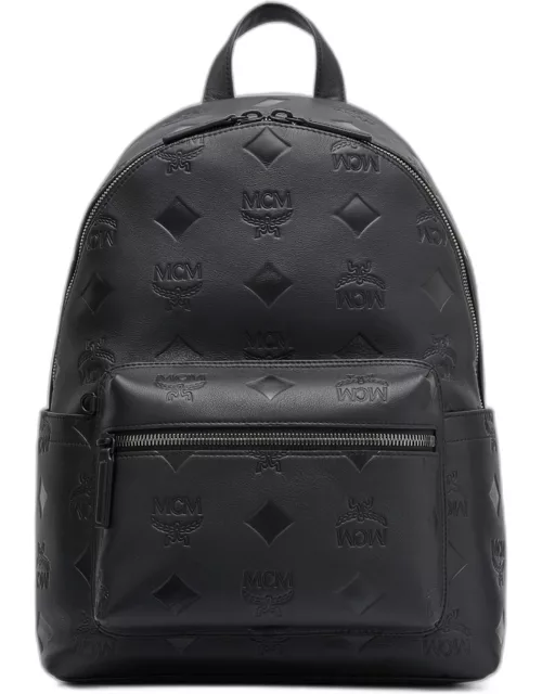 Stark Mini Embossed Leather Backpack