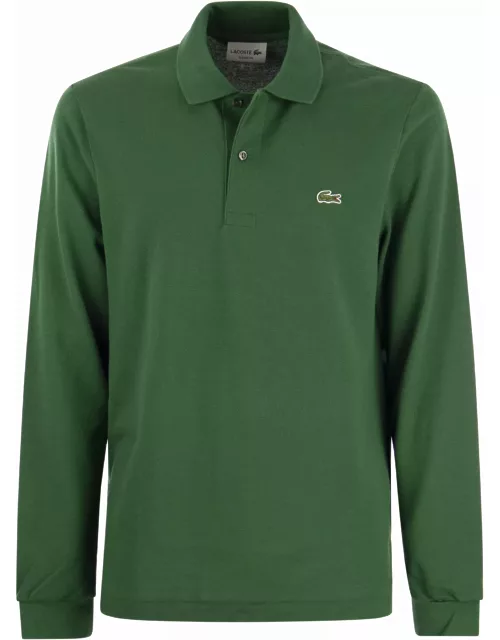 Lacoste Long-sleeved Cotton Polo Shirt
