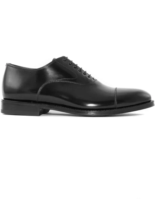 Green George Black Brushed Leather Oxford Shoe