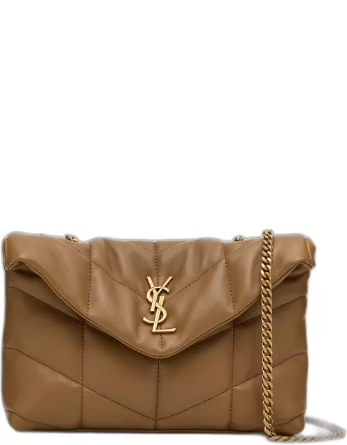 Lou Puffer Toy YSL Shoulder Bag in Quilted Leather
